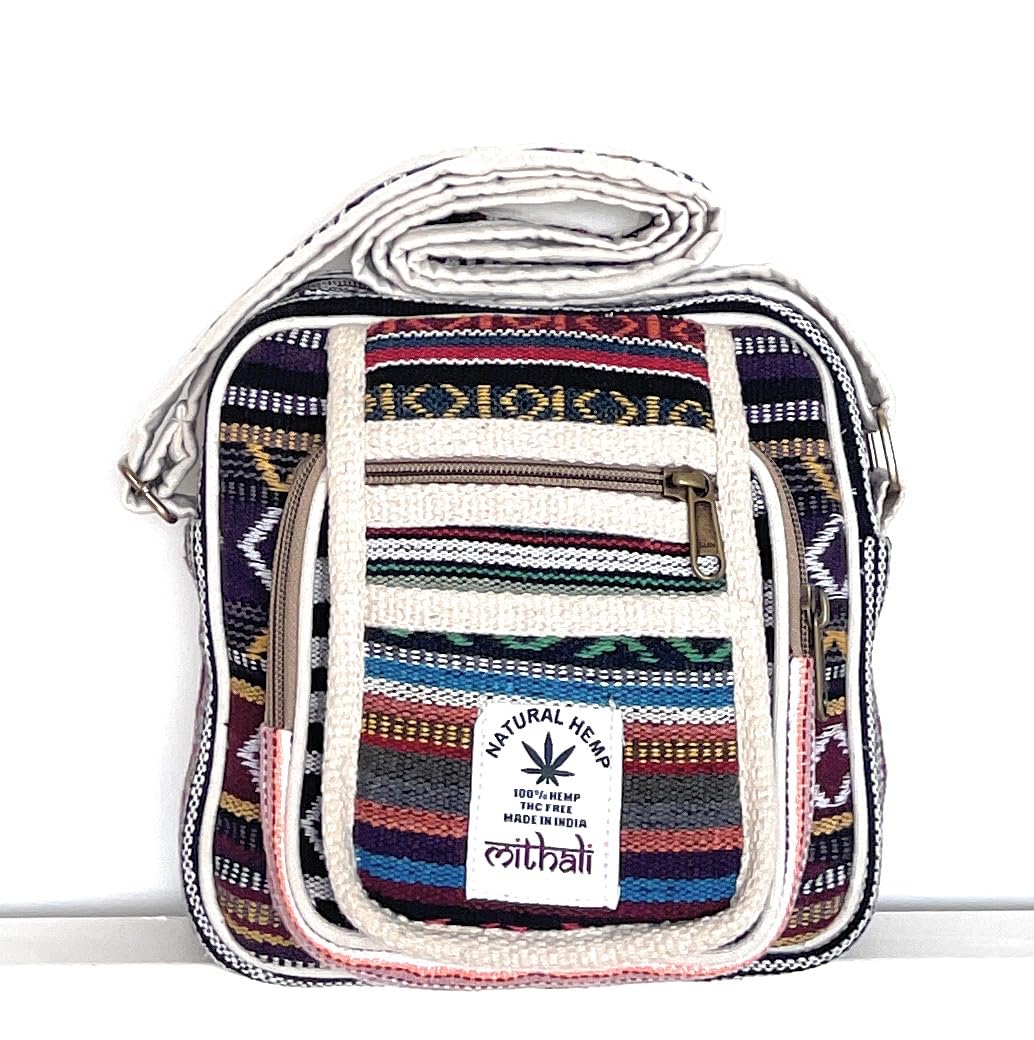 Buy MITHALI Hemp Boho Hippie style Handmade Unisex cross body