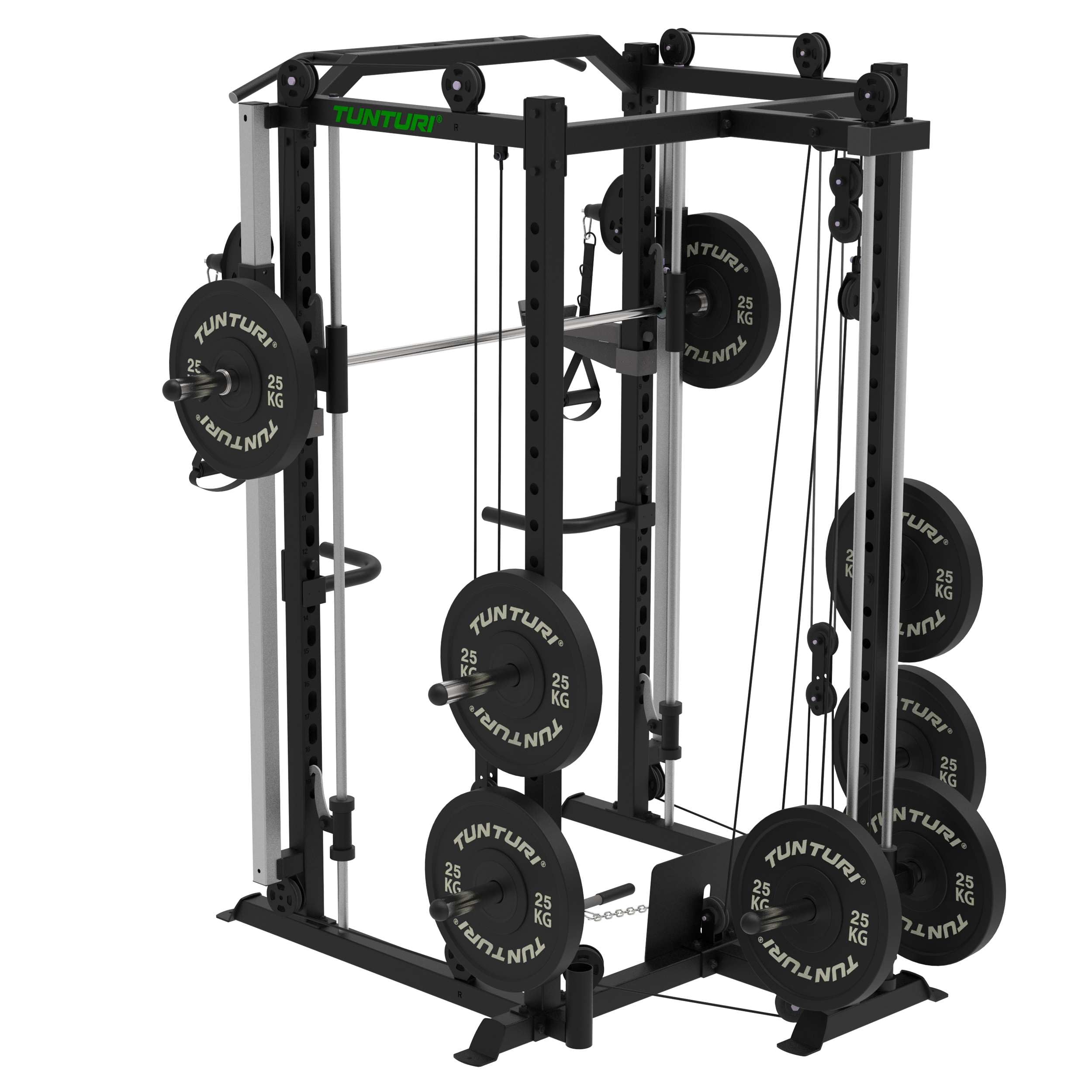 Tunturi SM90 Kraftstation - Fitness-Homegym - Fitnessgerät - Kompakt für den Heimgebrauch - Smith Machine - Full Smith - Kompakt - Inkl. kostenloser Fitness-App