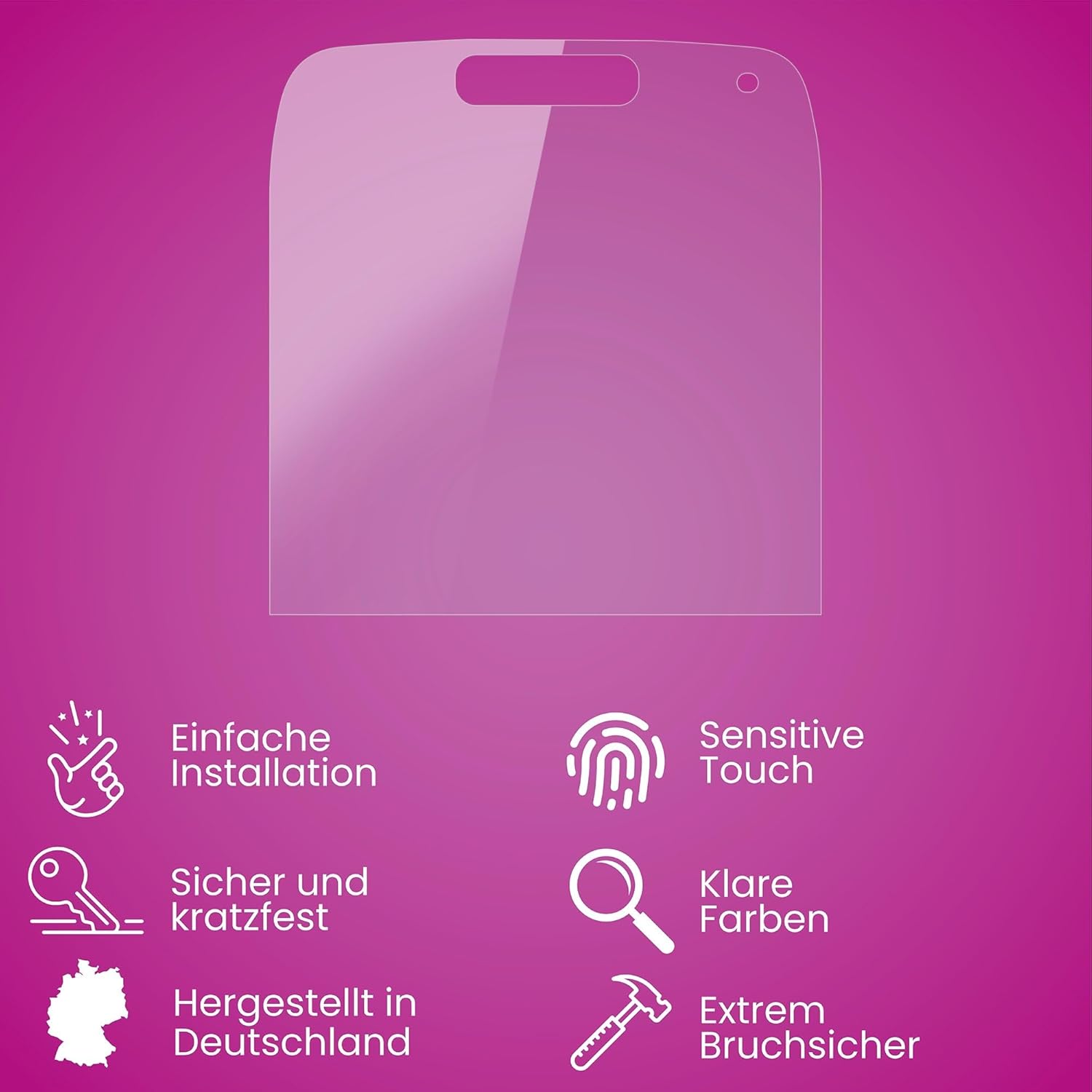 atFoliX Plastic Glass Protective Film compatible with Nokia E72, 9H Hybrid-Glass FX Screen Protector