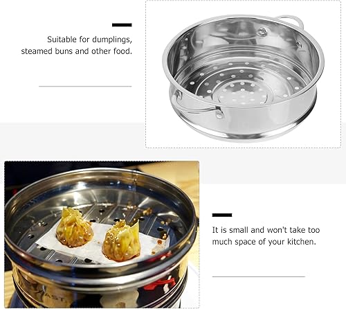 Miniatura 3 de DOITOOL Soporte de acero inoxidable para vaporizador con asa - 6.3 in Dim Sum Steamer Pot y cesta