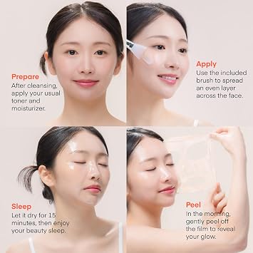 TEREZ & HONOR PDRN Overnight Wrapping Mask - Korean Skin Care Peel Off Facial Mask for Hydration, Firm-Looking Skin & Radiant Glow, Salmon PDRN & Hyaluronic Acid Complex, 3.4 FL OZ