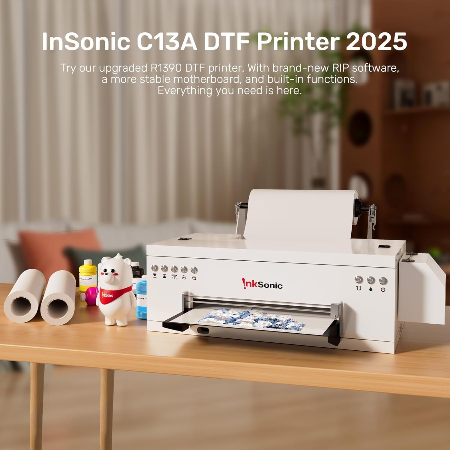 C13A DTF Printer, 2026 Upgraded R1390 DTF Printer Machine, A3 Apparel Printer for Custom Tshirt Printing, with A3 Oven & DTF Laptop Bundle, Ideal for & Small Businesses, 1390