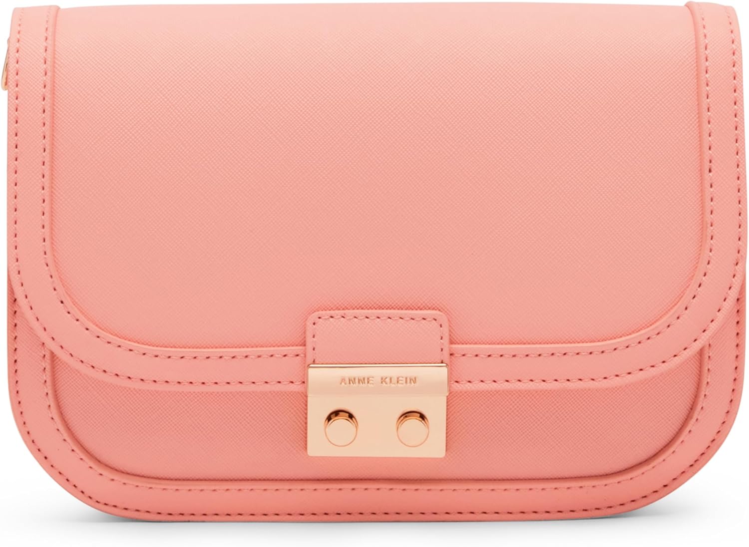 Anne Klein Women's Anne Klein Medium Flap Crossbody With Push Lock and Web Strap