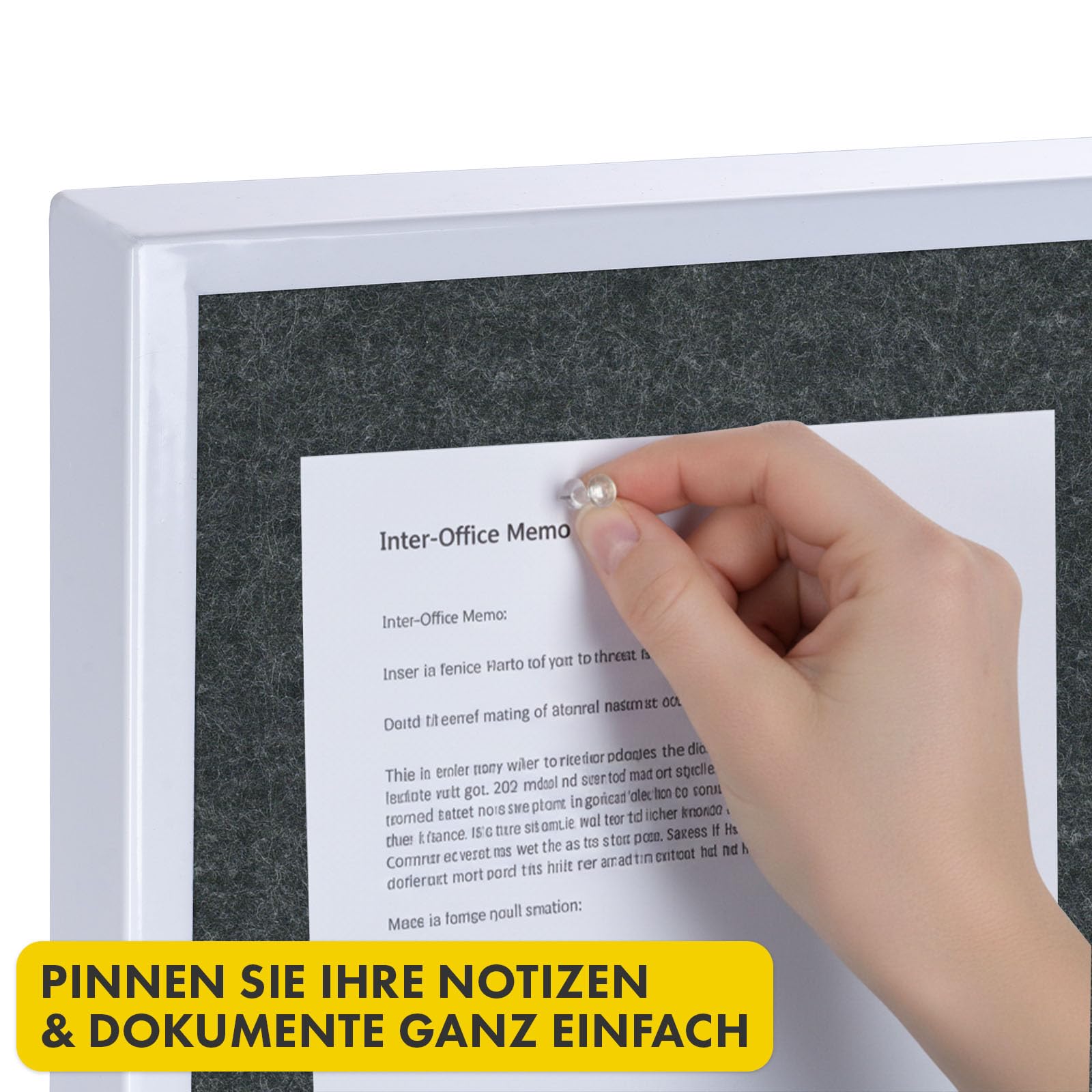 OfficeMarshal Moderationwand Doppelseitig 80 x 120 cm Präsentationstafel mit feststellbaren Rollen - Filztafel Pinnwand - Stabiler Metallrahmen - Giant (Schwarz)