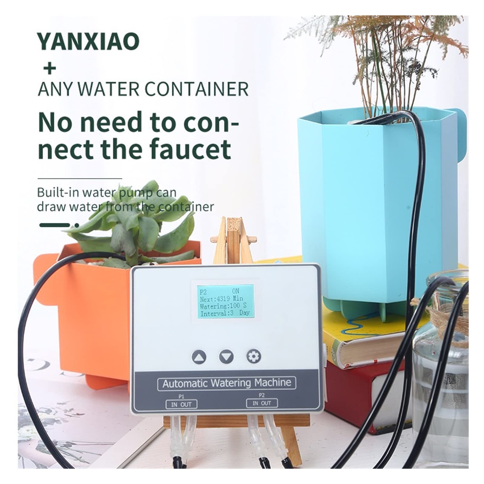 Smart Sprinkler Timer per irrigazione Dispositivo di irrigazione automatico Controllo del telefono cellulare Piante grasse intelligenti da giardino Strumento per irrigazione a goccia per piante Sist