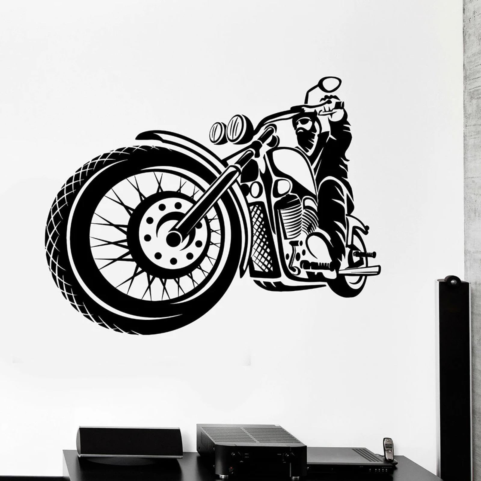 YOUOUSI Motorcycle Club Decoration Racing Driver Garage wall Decal Motorcycle Vinyl wall Decal for Home Bedroom Art Decals
