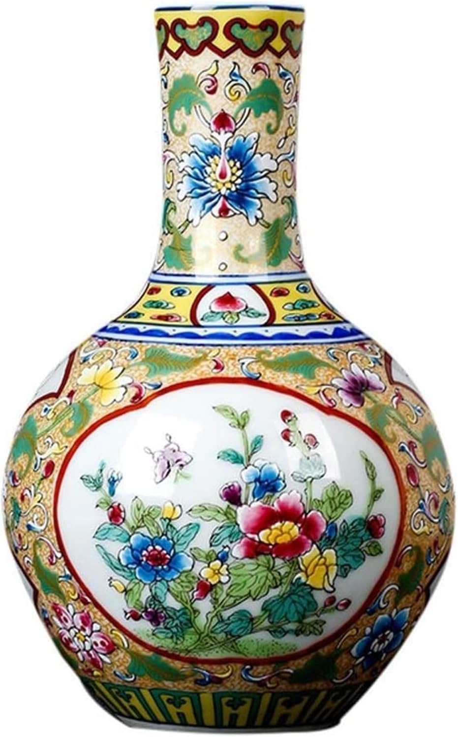 Vase Tabletop Classical Ceramic Creative High-Grade for Art Household Wedding Living Room Bedroom