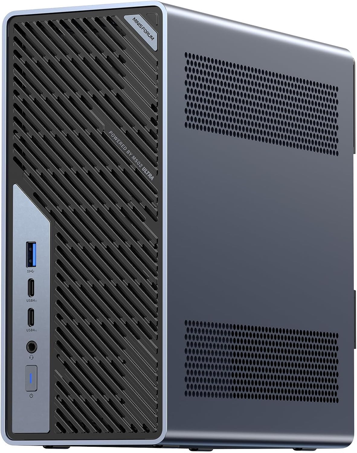 MS-02 Ultra Workstation Mini PC,Intel Core Ultra 5 235HX (14 cores/14 Threads, up to 5.1 GHz), PCIe 5.0 x16, 32GB RAM 1TB SSD, USB4 v2, 10GbE+2.5GbE (vPro), Wi-Fi 7