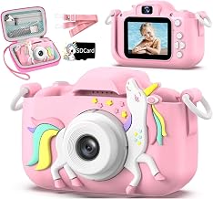Caddle &amp; Toes Unicorn Kids HD Digital Camera for Selfie &amp; Video Recording with Dual Camera, 4GB SD Card, Carry Bag Include...