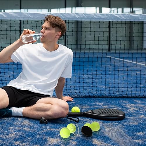 Miniatura 2 de Cilindro de tenis Contenedor de plástico con tapa Accesorios de béisbol Contenedor transparente con tapa Recipientes de pelota de tenis Soporte de