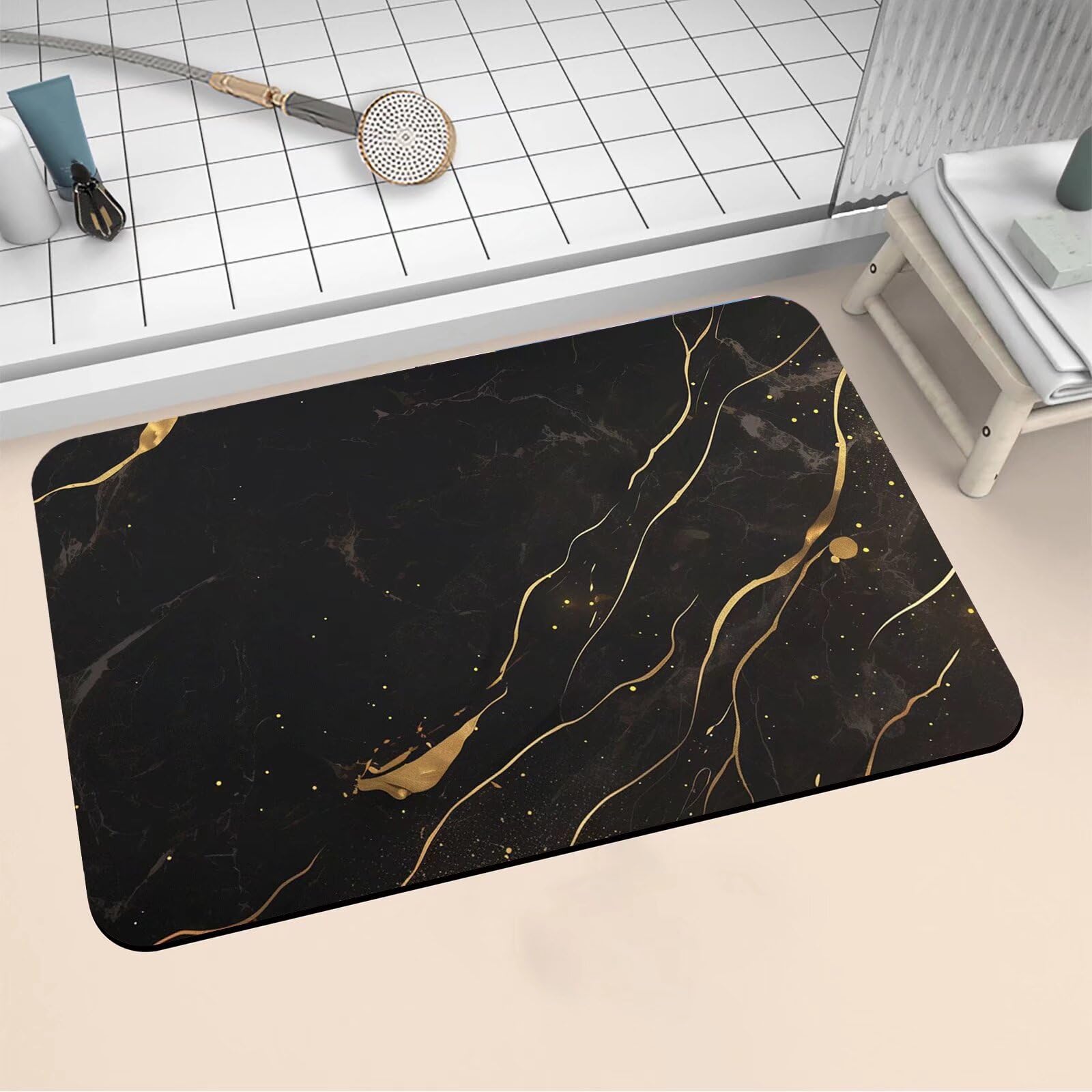 Tapis de bain diatomite super absorbant et lavable en machine