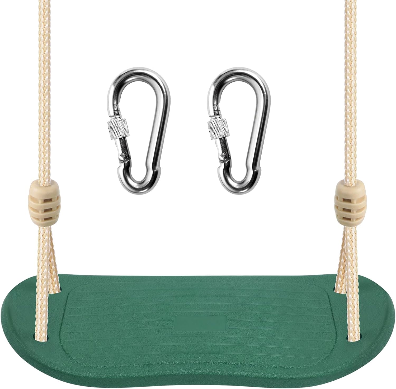 Kids Tree Swings for Trees, Heavy Duty Ergonomic Contoured Swing Seat for Kids Indoor & Outdoor Backyard, 264 lbs Capacity, Green