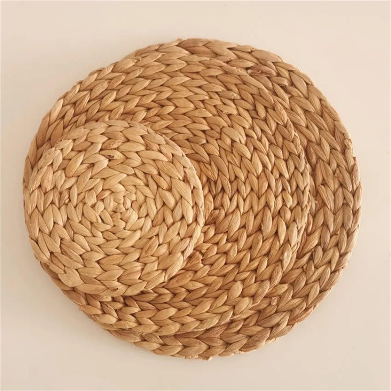 Sets de Table en Osier Sets de Table en rotin tissés à la Main – Sets Ronds, adaptés aux salles Manger et au Salon, résistants Chaleur(35cm)