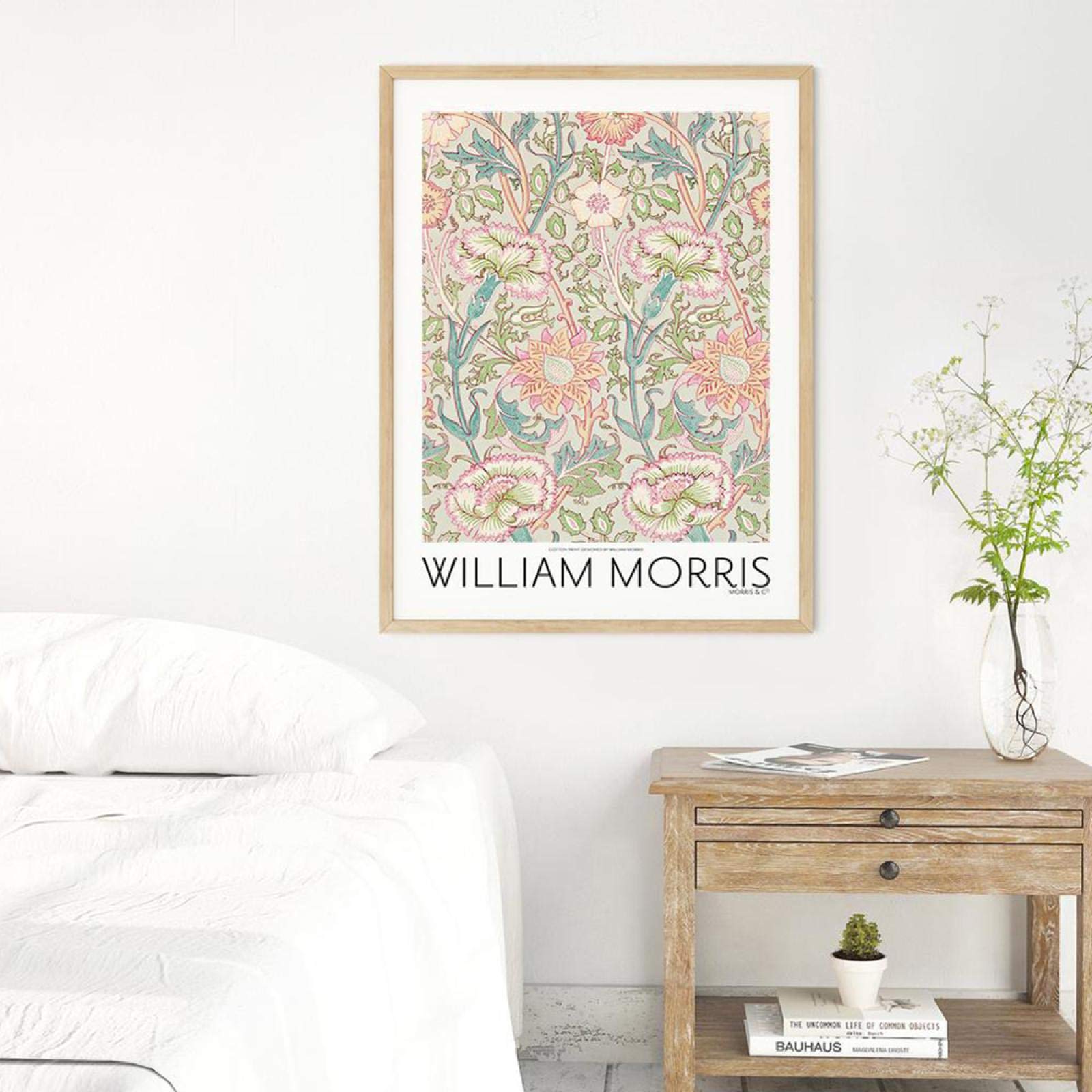 Dittelle William Morris Stampa su Tela Il Victoria and Albert Museum Exhibition Poster Underground Art Nouveau Pittura Decorazione Della Parete 60x80 cm-3 Pezzi Senza Cornice