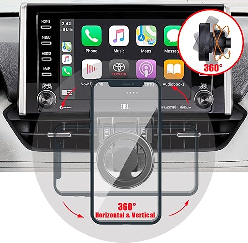 Miniatura 10 de VE VE POWER Soporte para teléfono de coche para Toyota RAV4 2019 2020 2021XLE Premium AWDAdventureXSE HybridLimited Hybrid soporte para teléfono de