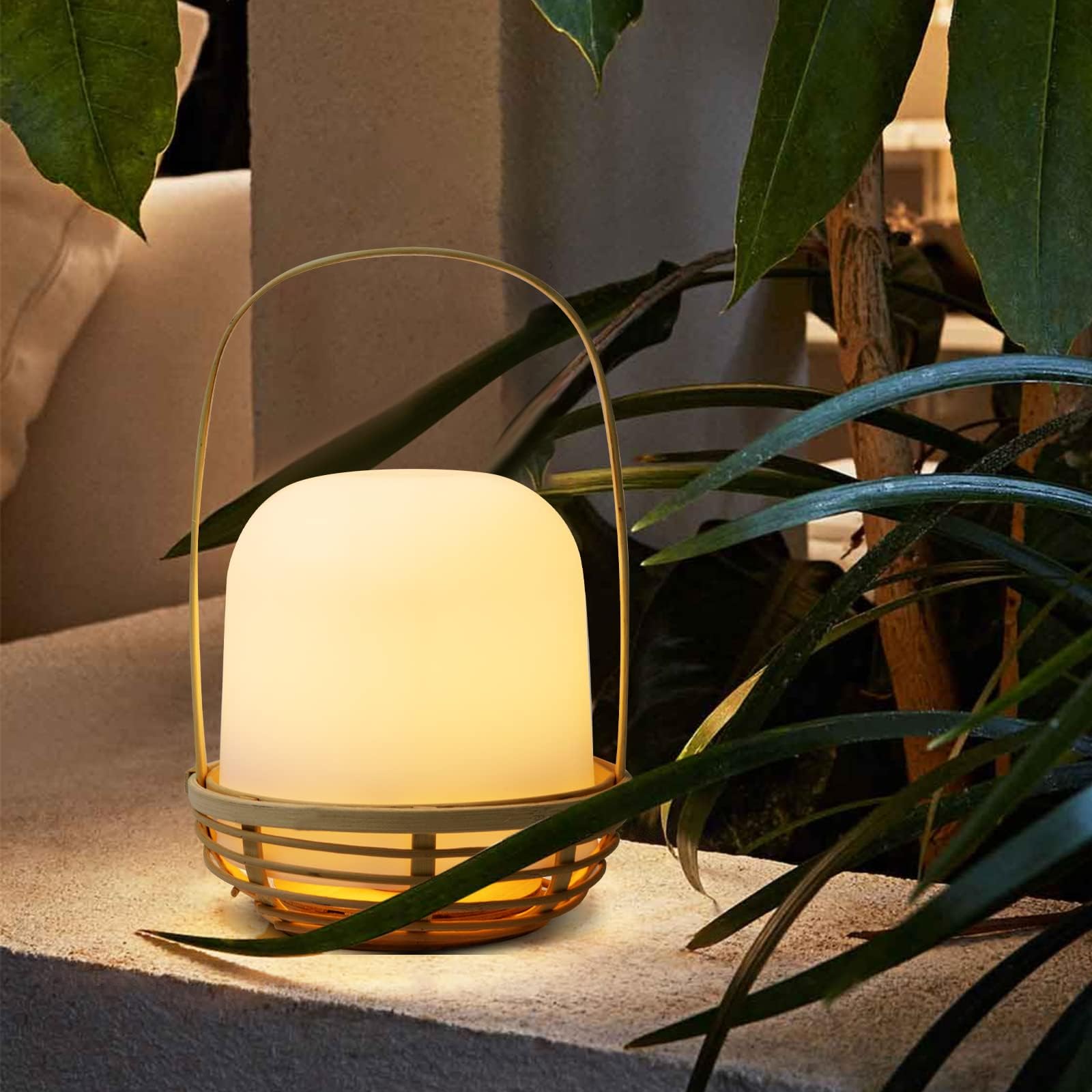 Outdoor Table Lamp Solar,Table Lantern Outdoor Waterproof, Moveable Solar Table Light Outdoor,Portable LED Table Lamp, for Bedroom, Study Room, Cafe, Bookcase,Patio,Outdoor Camping