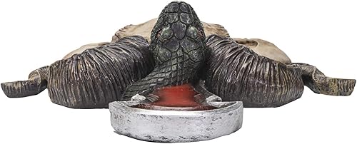 Miniatura 3 de SUMMIT COLLECTION Escultura de pared de cruz invertida petrina con cráneo de carnero de cruz del diablo satánico, 12 pulgadas