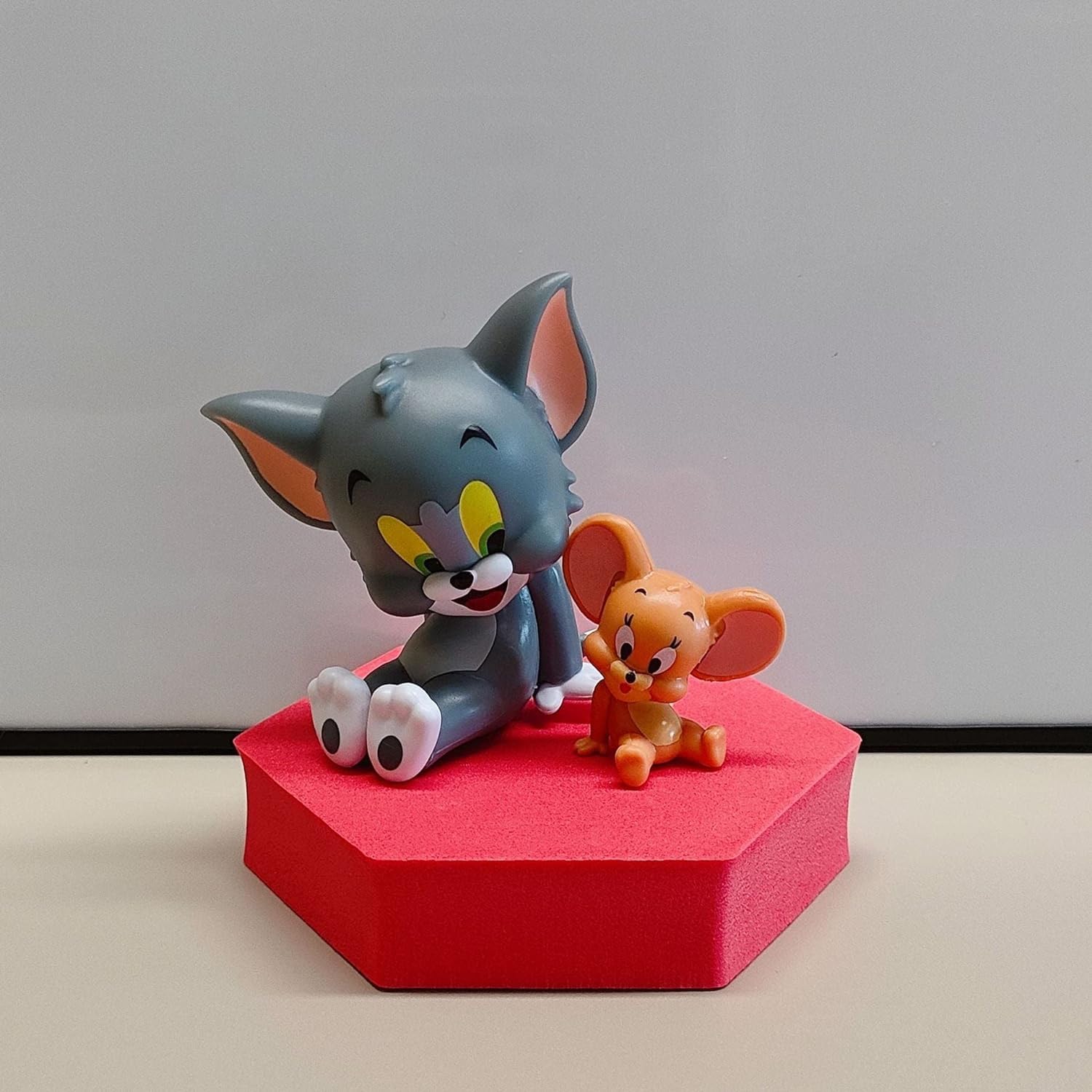 Anime Unique Store- Tom & Jerry - Set of 2 Figures - Action Figure | Best Animated Most Loved Cartoon | 6.5cm | Cat & Mouse Partners | Cake Toppers | Room Garden | Red Base not Included | Design D (B0CYCSGNWH) Amazon Price History, Amazon Price Tracker