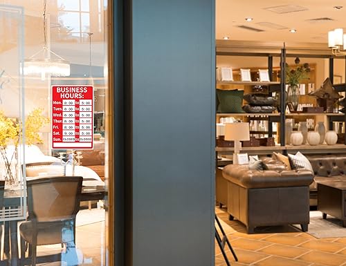 Miniatura 7 de Letreros abiertos, letrero de horario comercial de tienda, letras duraderas, números de tienda, señalización para negocios, oficina y tienda, 8 x 12