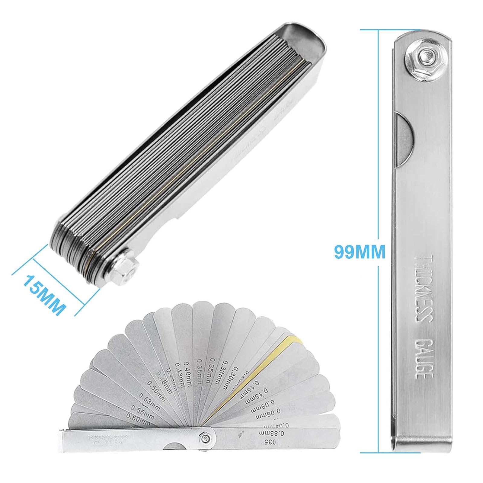 Spessimetro 32 Lame - Acciaio Inox Per Misurazioni Precite | Metrico E Imperiale - Foto 8