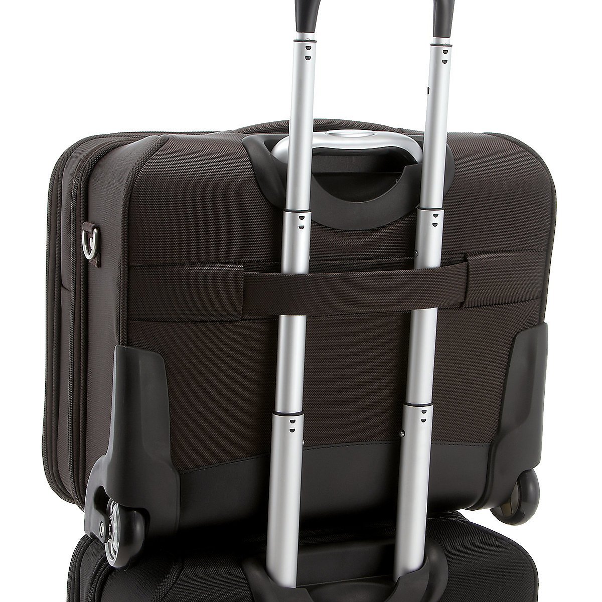 Business Trolley mit 2 Rollen & Teleskopgriff – robuster Aktenkoffer mit Schulterriemen & Laptopfach 17 Zoll | Pilotenkoffer mit Rollen für Damen & Herren | eleganter Business-Koffer für Büro & Reisen