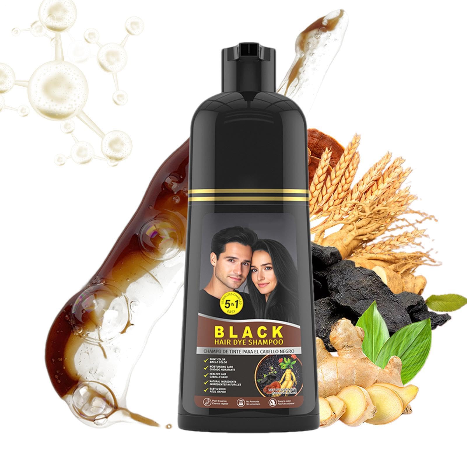 Shampoo Colorante 500ml Profumato, Idratante E Nutriente, Copertura Grigi | Protezione Nutriente Del Cuoio Capelluto Donna, Salone, Casa, Cura Capelli Naturale Quotidiana Coccolante