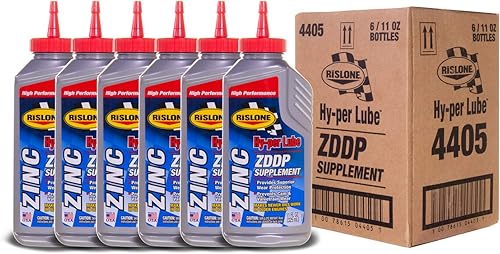 Miniatura 2 de Rislone 4405-6PK Hy-per Lube Zinc ZDDP Supplement, 11 oz, paquete de 6  Aditivo de zinc ZDDP real