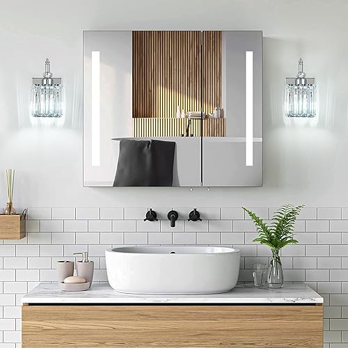Miniatura 16 de Moderna lámpara de tocador de baño con 3 luces de cristal cromado sobre espejo para aplique de pared de baño Cromado,Oro,Negro Oro,Negro