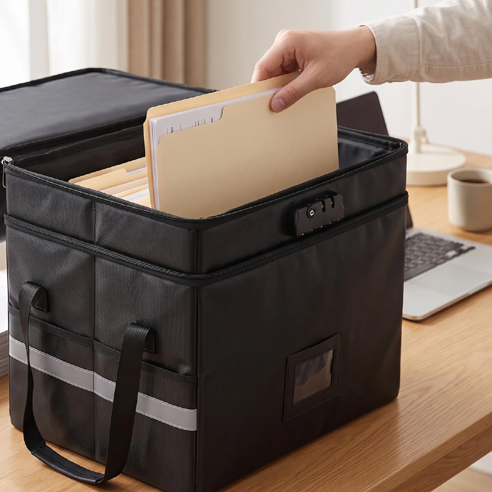 Cassaforte Ignifuga per Documenti con Lucchetto a Combinazione