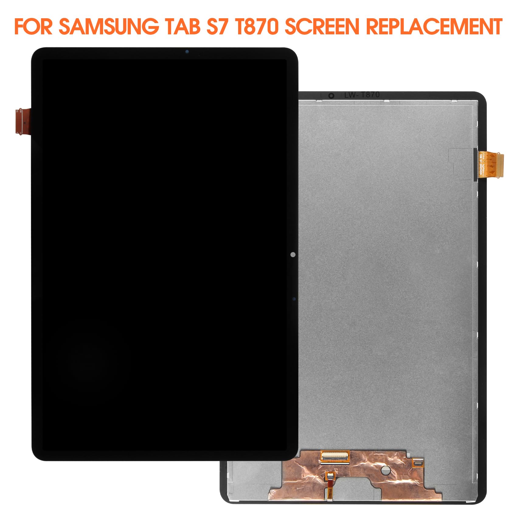 Display für Samsung Galaxy Tab S7 T870 Bildschirmersatz SM-T870 LCD Screen | Digitizer Touchscreen Komplett Assembly mit Reparatur, Schwarz,11,0 Zoll