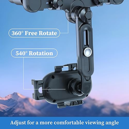 Miniatura 3 de Soporte de teléfono para espejo retrovisor para automóvil, soporte giratorio y retráctil de 360 para espejos retrovisores de automóviles, soportes