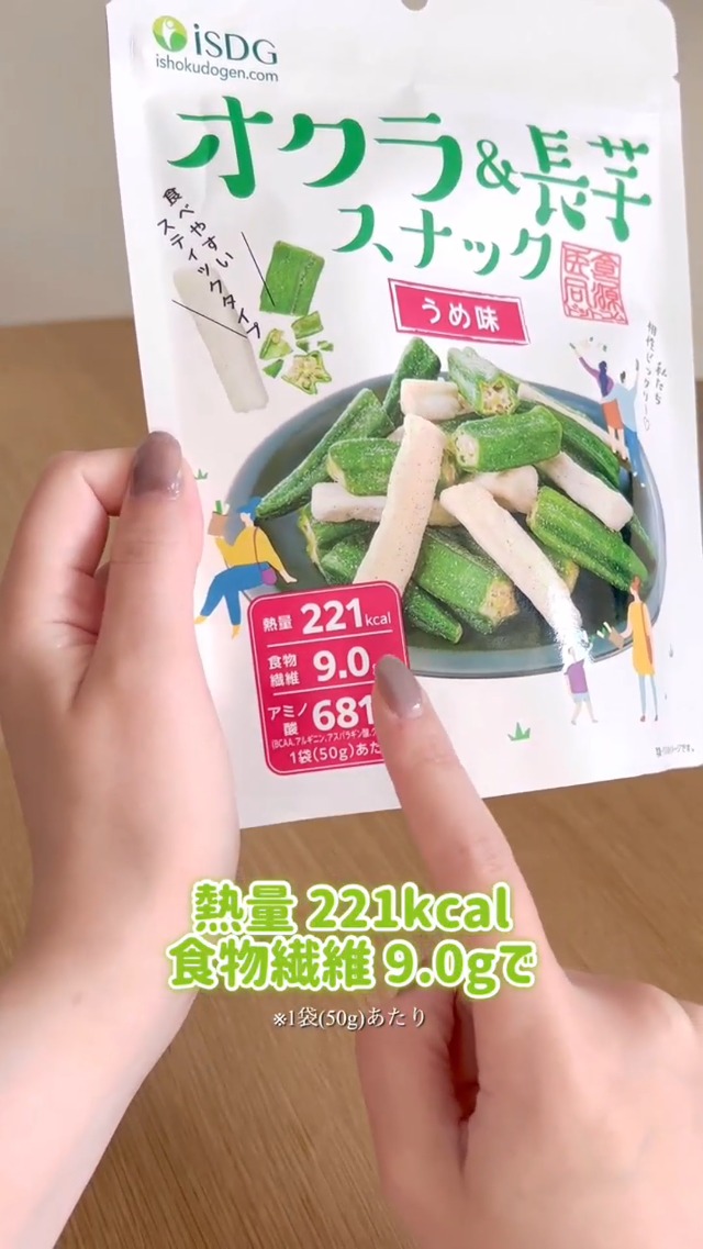 Amazon.co.jp: [医食同源ドットコム] iSDG オクラ＆長芋スナック うめ