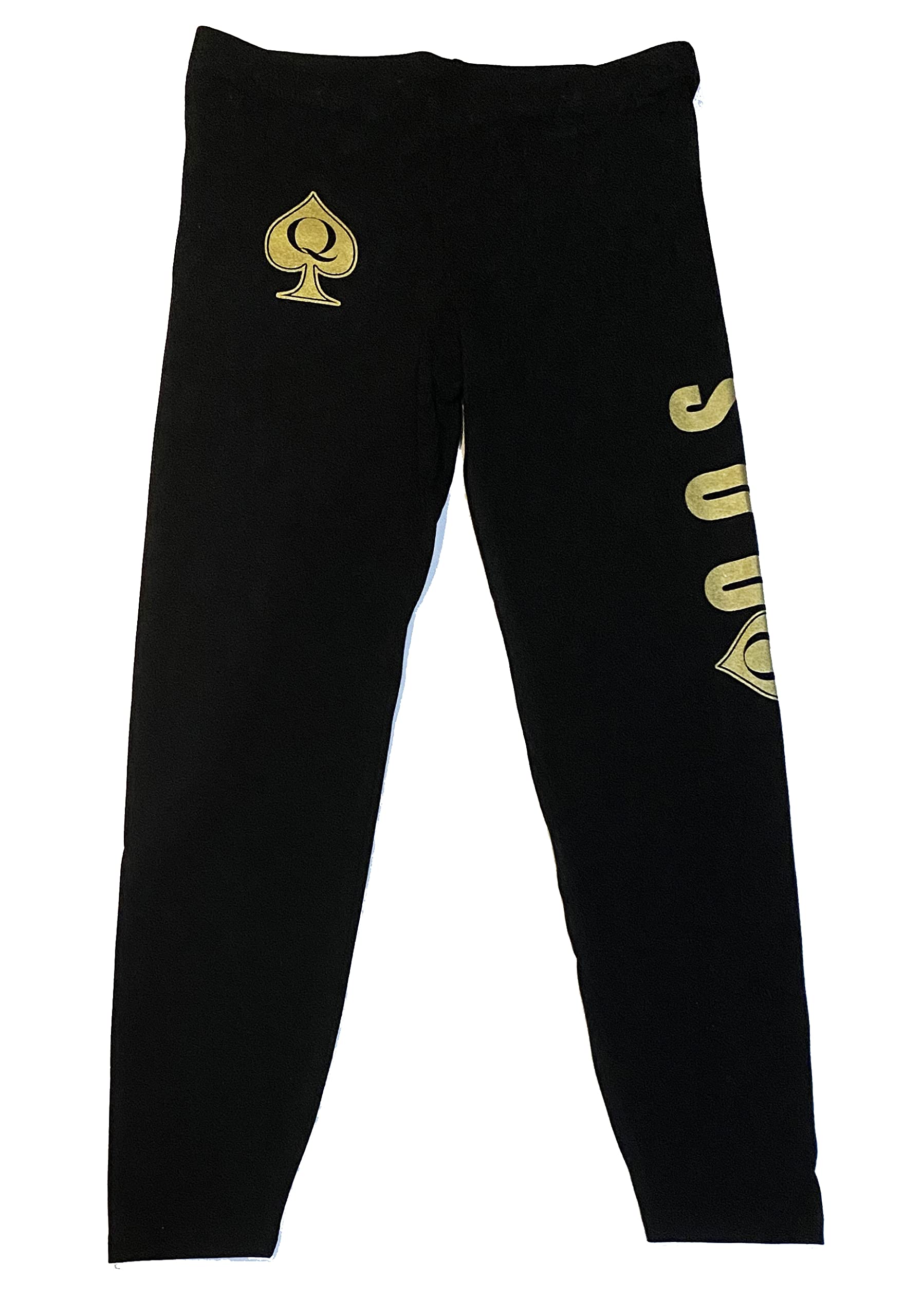 SpadesCastleYoga Pants with Queen of Spades Symbol Print, Make a Bold Statement