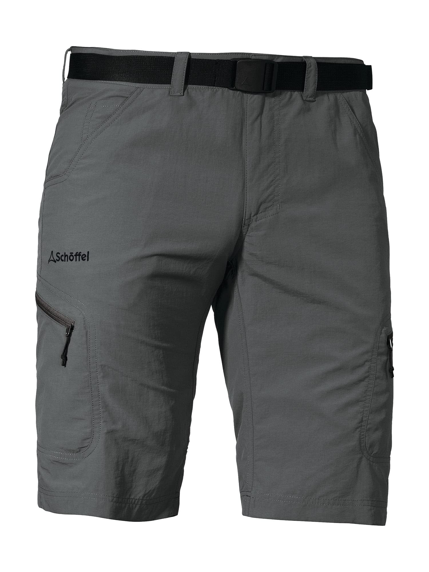 Schöffel Herren Shorts Silvaplana2, vielseitige Wanderhose mit separatem Gürtel, Outdoor Hose mit praktischen Taschen