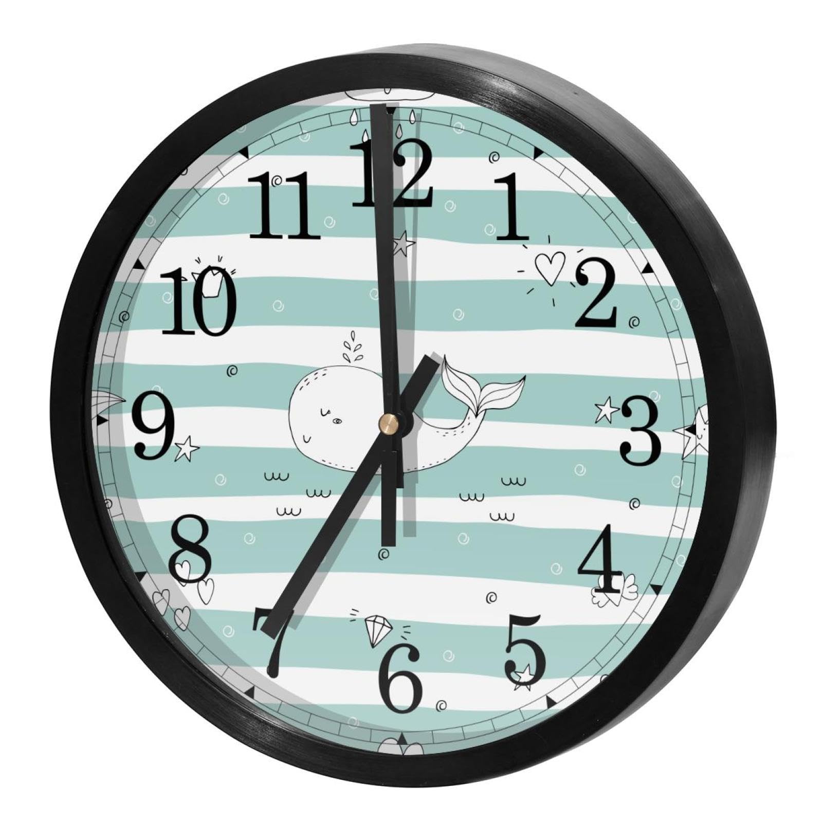 Horloge murale silencieuse sans tic-tac résolvant les problèmes d'insomnie dans la maison