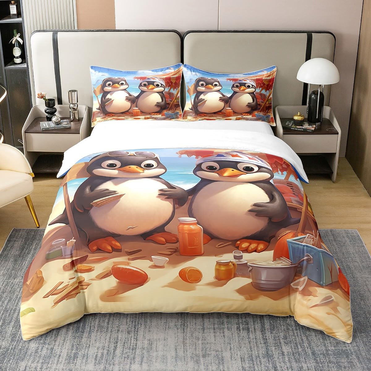 Parure de lit enfant motif pingouin pour transformer sa chambre en un espace de sommeil ludique