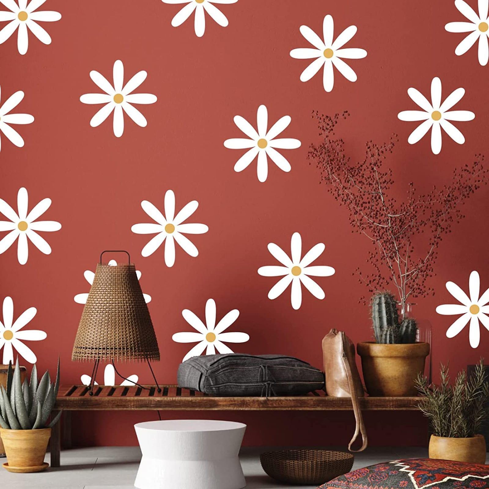 Adesivi Da Parete Adesivo murale decorativo floreale piccola pianta margherita Decorazioni per La Casa adesivo murale per Soggiorno Camera da Letto