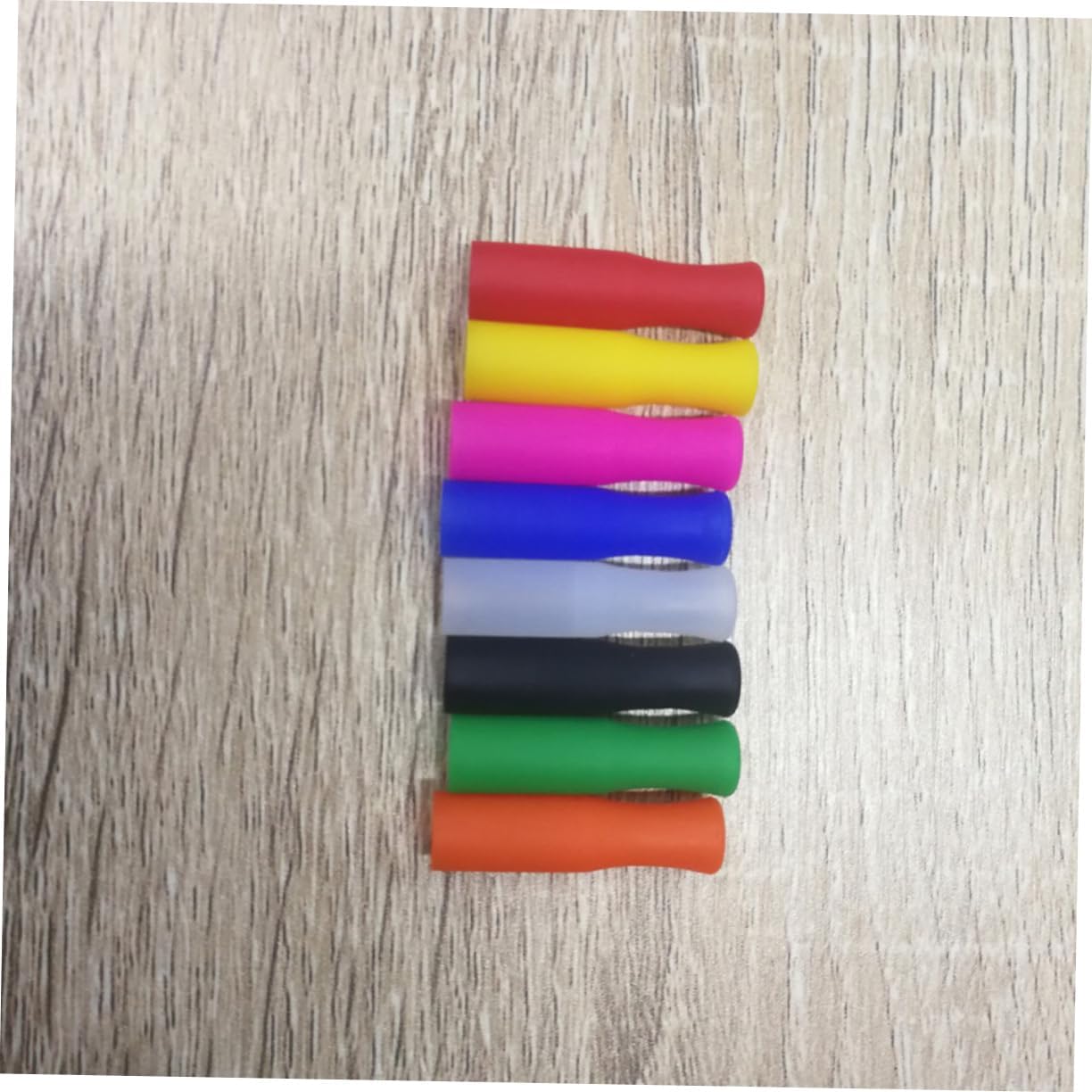 NOLITOY 16pcs Tasteless Silicone Straw Tips Replacement Covers for Stainless Steel Straws Vibrant Colors