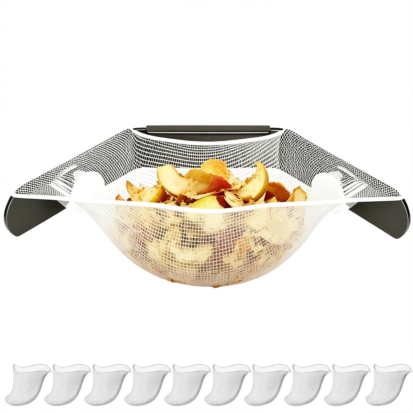 Cesta de malla triangular para el fregadero de la cocina, apartamento y zonas de ducha