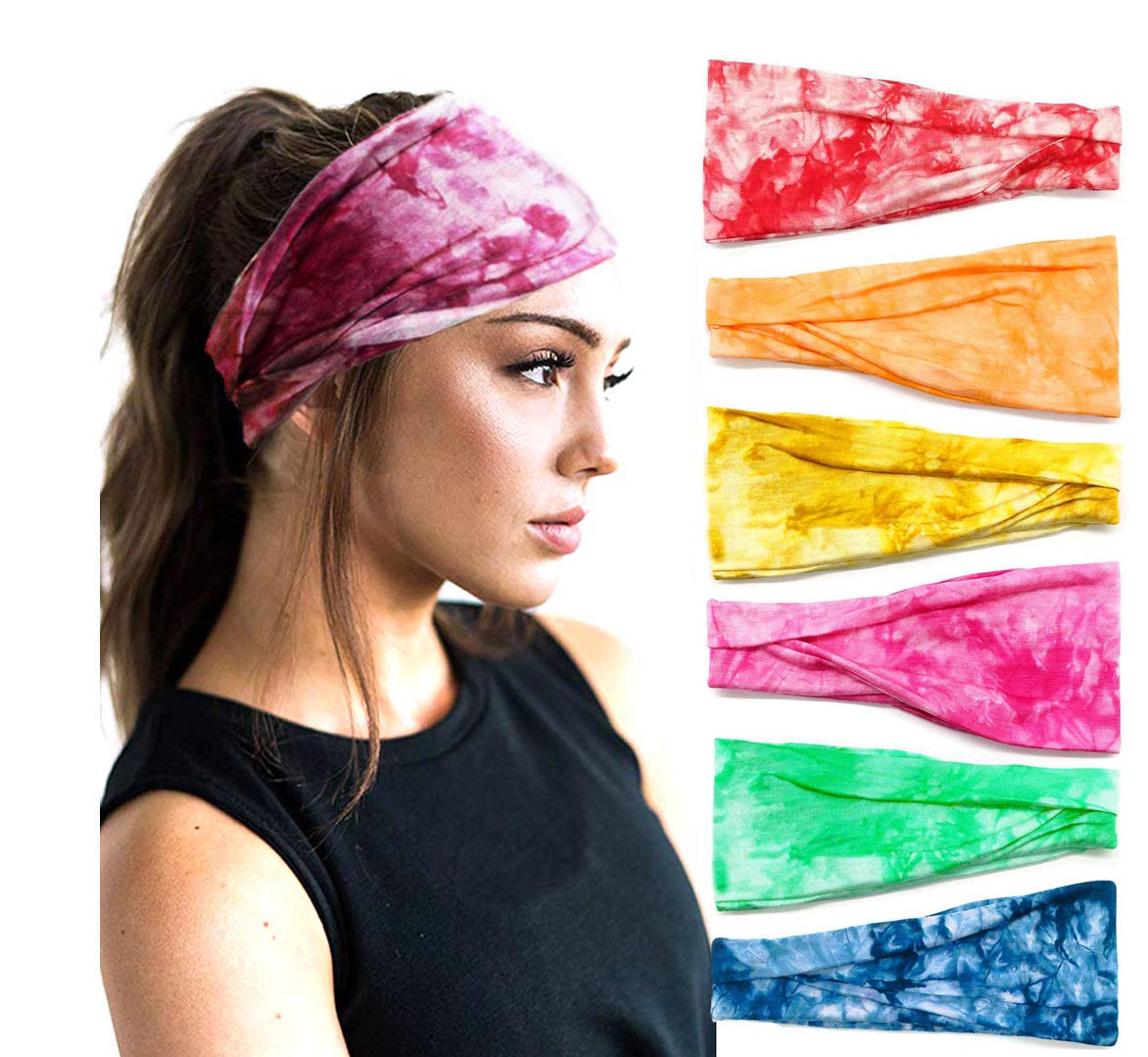 Damen Stirnband Im Boho-Stil Mit Blumenmuster – Weiches, Elastisches Haarband Zum Wickeln Für Hochzeit, Party & Alltag