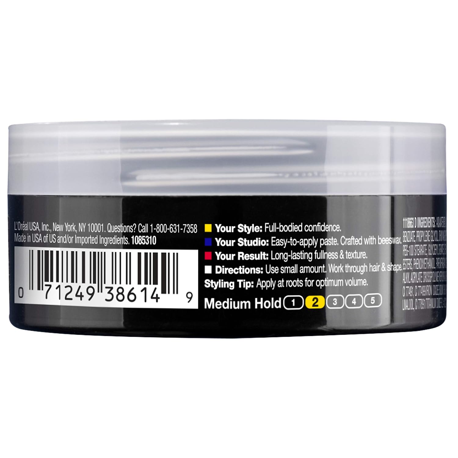 L'Oreal Paris Hair Care Studio Line Thickening Medium Hold Cream Paste, 1.7 Ounce