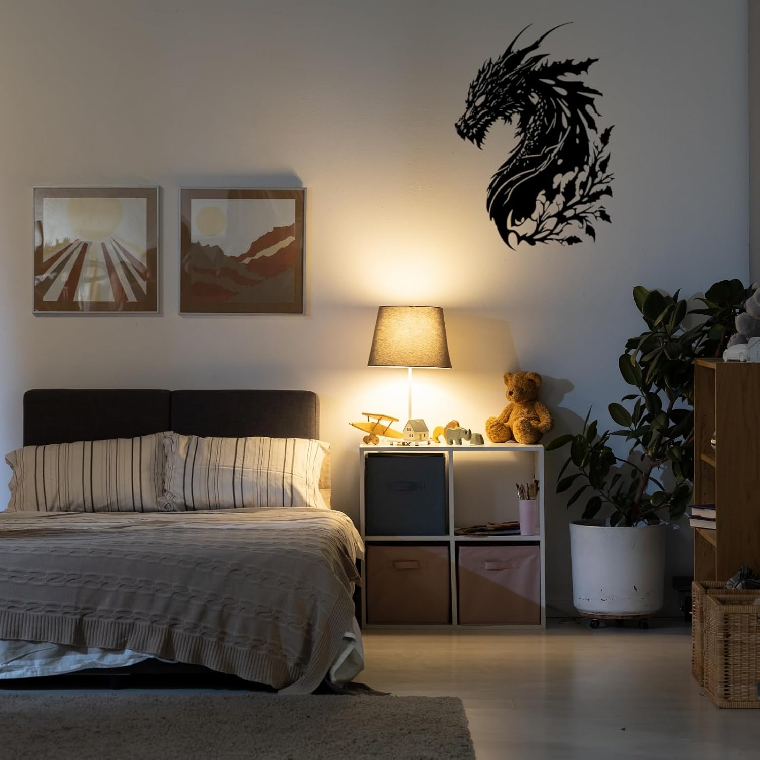 Dragon Metal Wall Decor Medieval Fantasy Art for Bedroom Living Room Office Man Cave, Room Decorations for Men Ideal Gifts for Dragon Lovers - Image 8