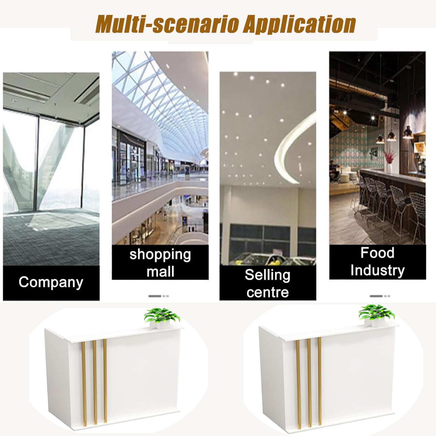 BüRo-Empfangstheke,Empfangstheke,Rezeption Schreibtisch Theke Kleine Rezeptionstheke FüR Kleine RäUme, Moderne Rezeptionstheke, FüR Alle Arten Von Bekleidungsgesc(Size:100 with cabinet,Color:Marmor)