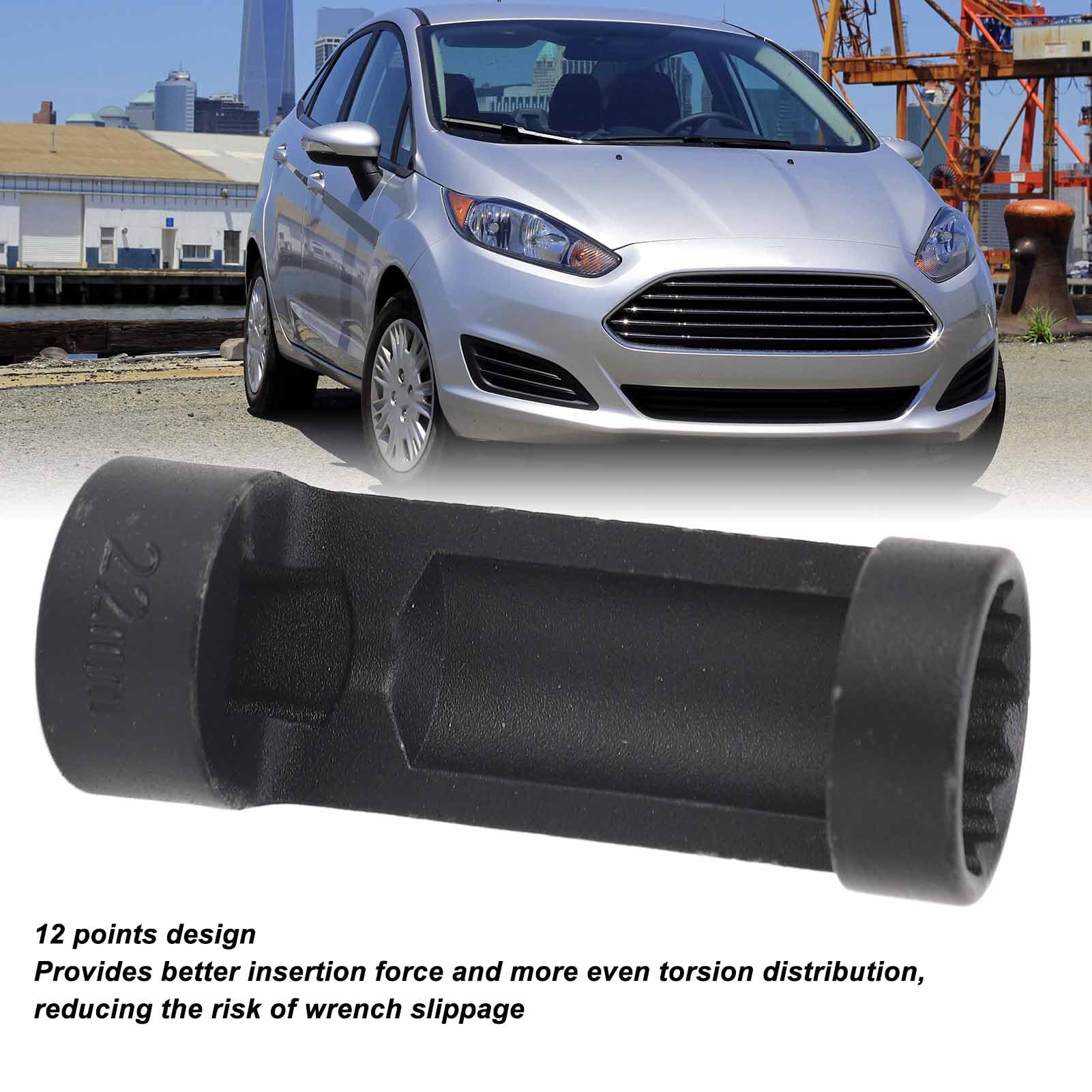 equlup Suspension Strut Removal Tool, 12 Points 81mm Strut Nut Socket High Strength Efficient Nut Remover Universal for Cars (22mm)