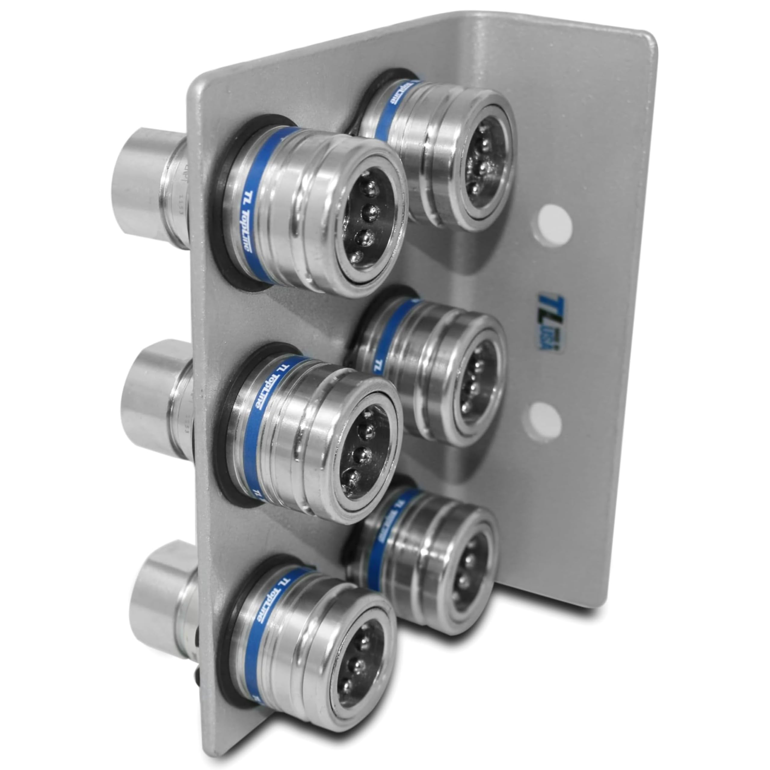 1/2" Body 1/2" NPT Thread | Agricultural Couplers Hydraulic Quick Connect with Break Away Mounting Bracket | ISO 5675 Ag Pioneer Style Couplers | Push/Pull Heavy-Duty Coupling | Model TL39B-6