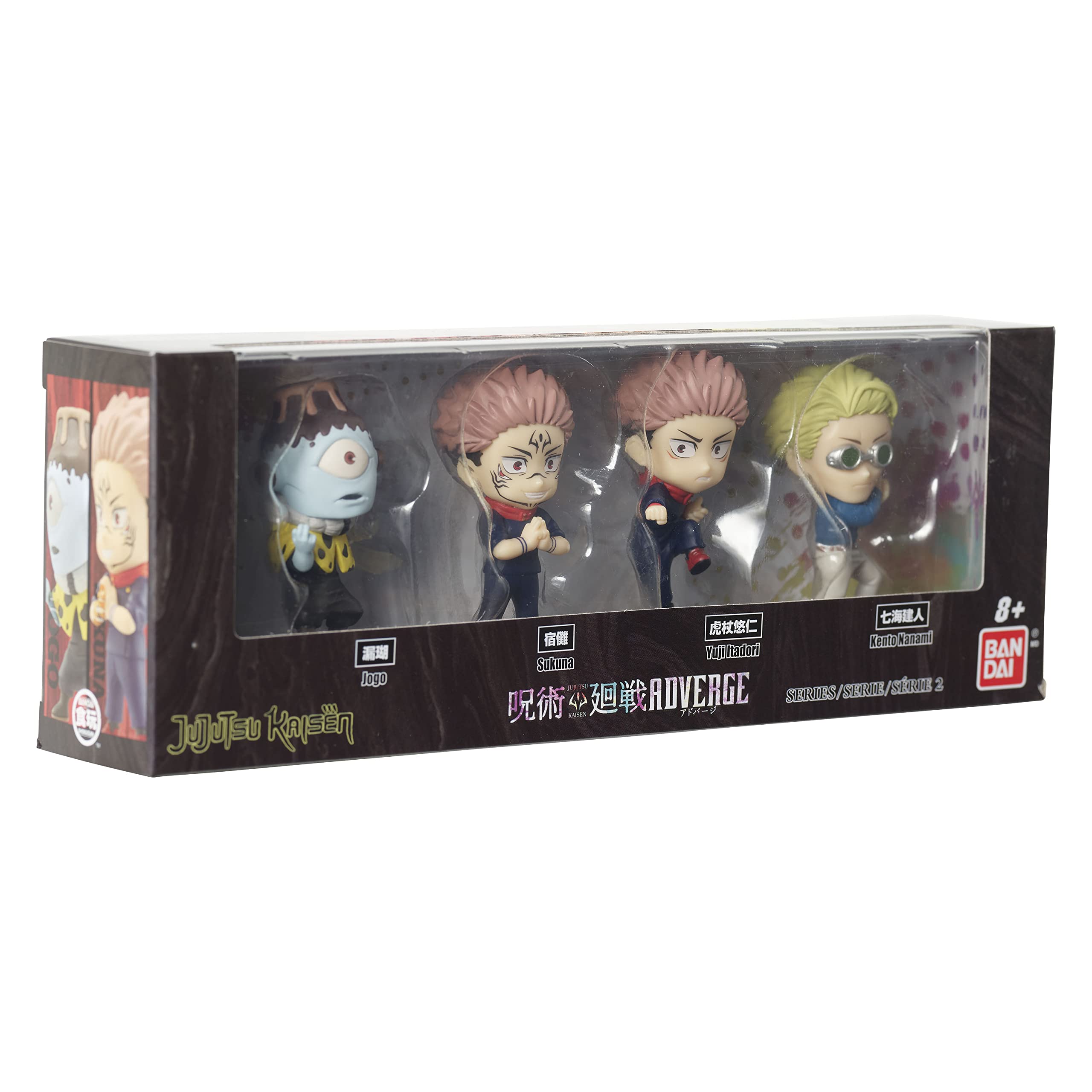 Bandai Namco - Jujutsu Kaisen Adverge Figura Set C (Yuji Itadori, Kento Nanami, Ryomen Sukuna, Jogo), Bandai Adverge Figure Box Set