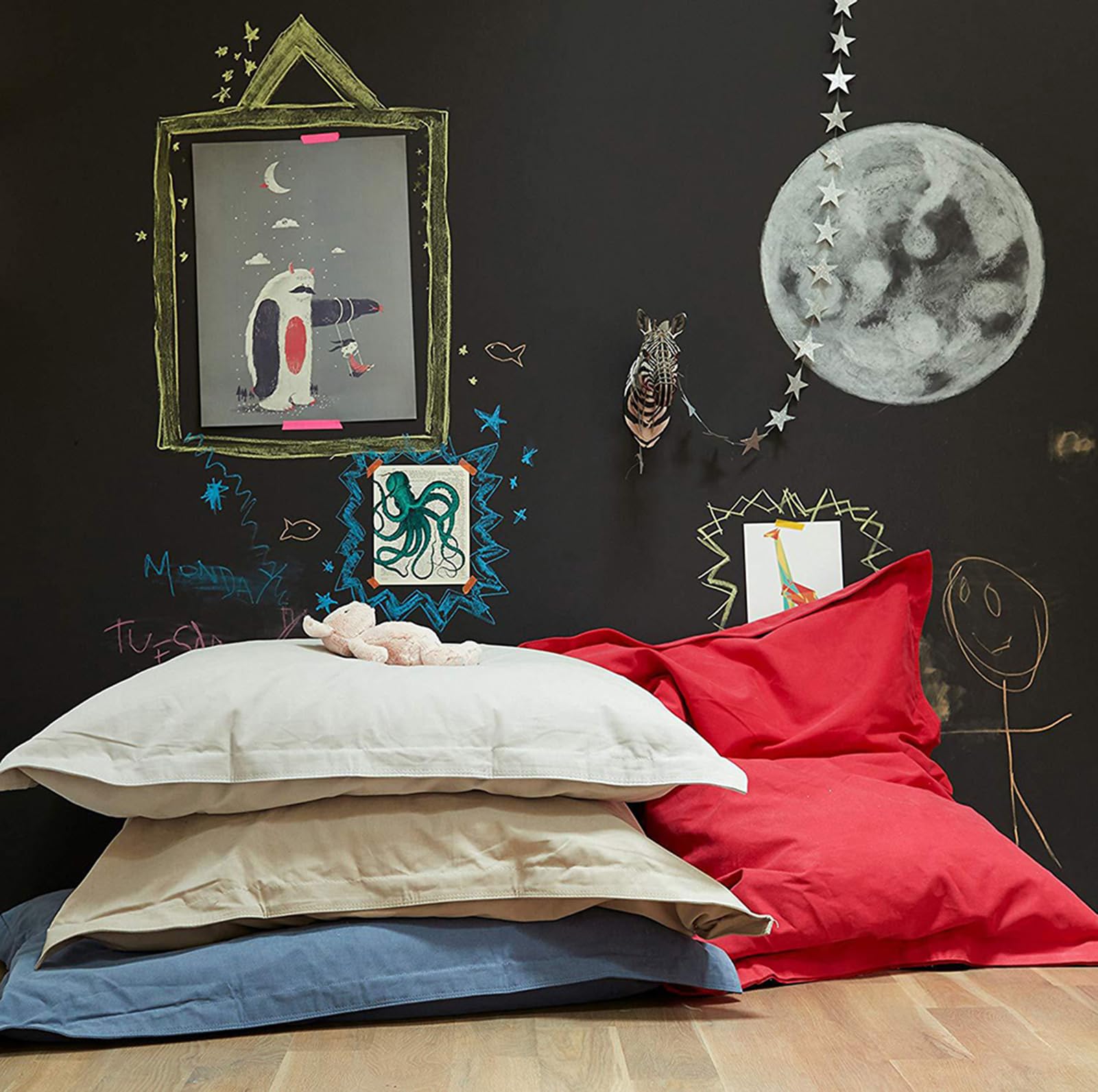 Sitzsack Hülle (ohne Füllstoff), Riesensitzsack Abdeckung aus Wasserdichtes Oxford,zum Organisieren von Plüschtieren oder Memory Foam,Dark Gray,140 * 180cm