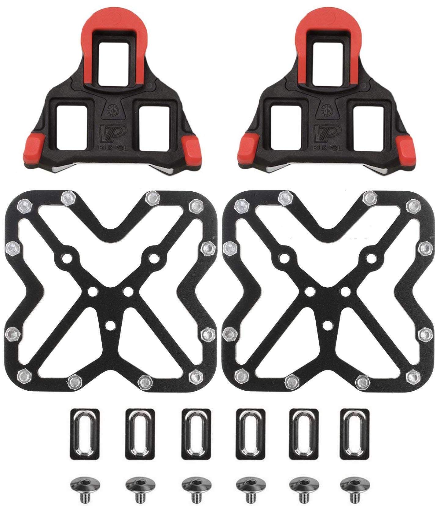 CyclingDeal Compatible with Shimano SPD SL Bicycle Cleats with Clipless Pedal Platform Adaptors