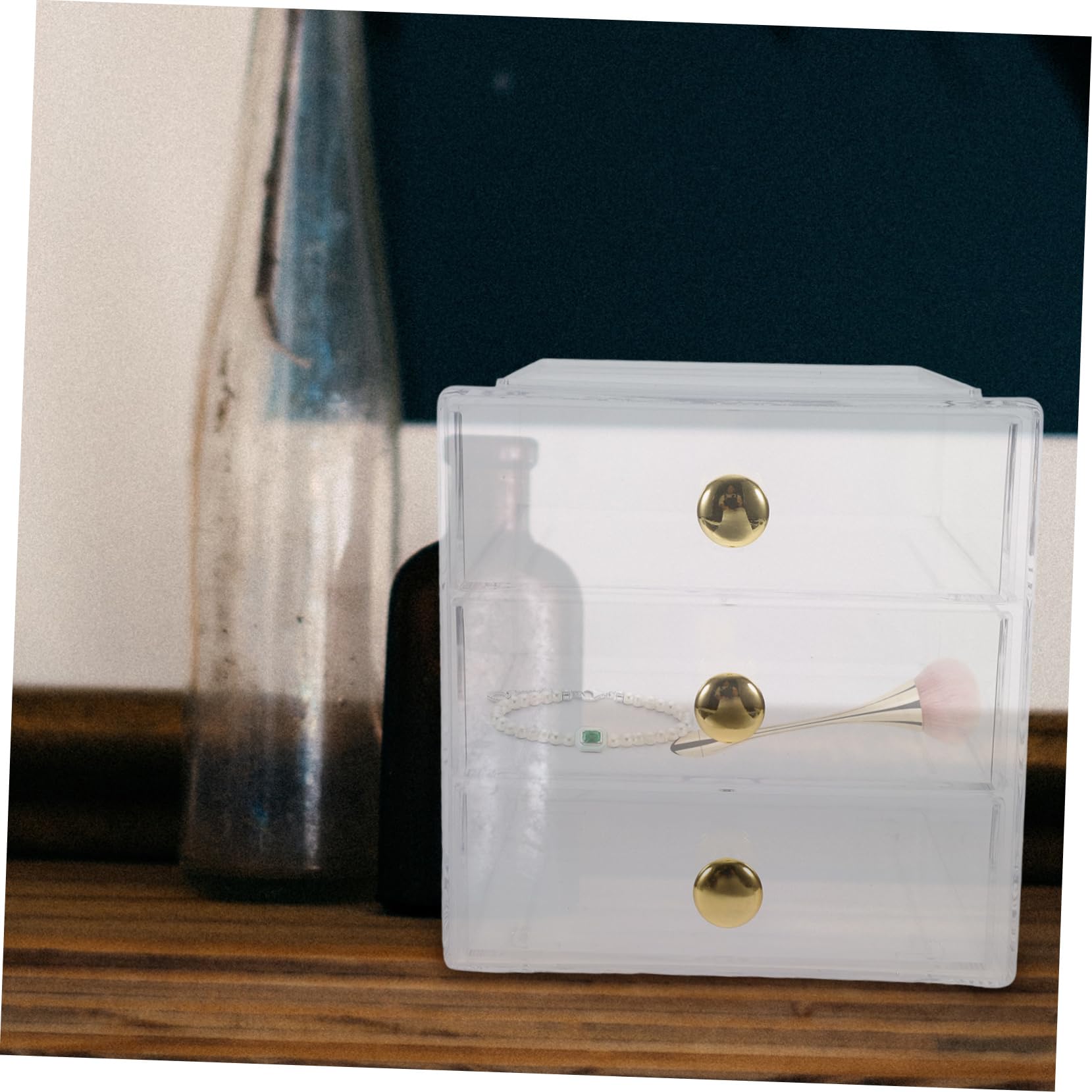 Caja De Almacenamiento Tipo Cajón, Organizador De Mesa Apilable Multicapa, Caja De Almacenamiento Transparente para Artículos Varios