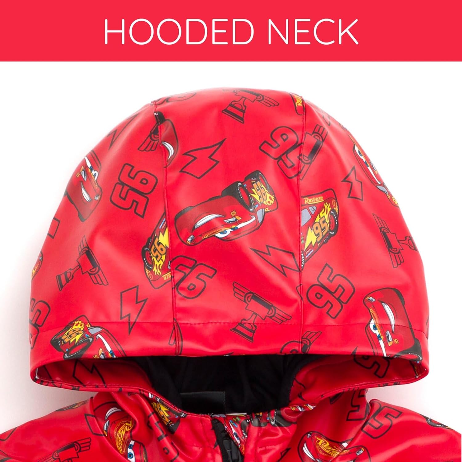 Disney Zip Up Waterproof Rain Jacket Toddler to Little Kid Sizes (3T - 7) - Image 5